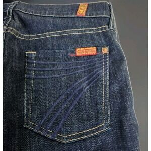 7 For All Mankind Dojo Crop Jeans Womens Size 26* (28x24) Blue Low Rise Stretch